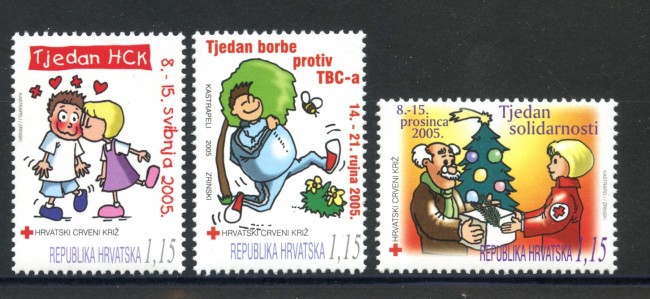 2005 - CROAZIA - BENEFICENZA 3v. - NUOVI - LOTTO/33009