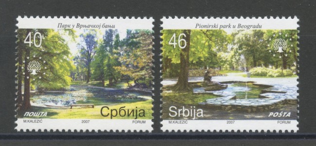2007 - SERBIA REPUBBLICA - PROTEZIONE EUROPEA DELLA NATURA  2v. - NUOVI - LOTTO/35055