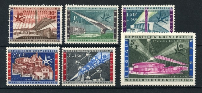 1958  BELGIO - ESPOSIZIONE DI BREUXELLES 6v. - NUOVI - LOTTO/25027
