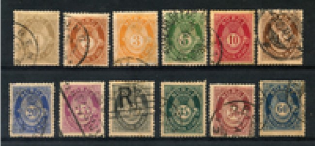 1893 - LOTTO/21022 - NORVEGIA - ORDINARIA 12v. - USATI