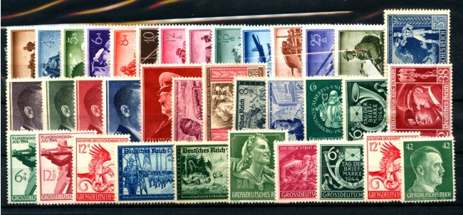 1942/1944 - GERMANIA REICH - LOTTO/47958 - INSIEME DI 35 FRANCOBOLLI LINGUELLATI