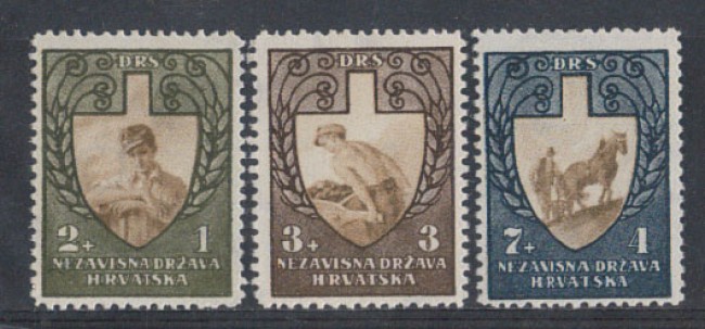 1943 - LOTTO/5184 - CROAZIA - A PROFITTO DEL LAVORO