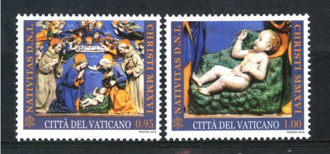 2016 - VATICANO - NATALE CERAMICHE 2v. NUOVI - LOTTO/30746