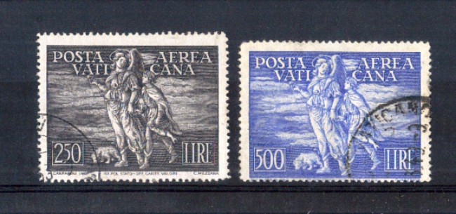 1948 - LOTTO/10618U - VATICANO - POSTA AEREA TOBIA 2v. - USATI
