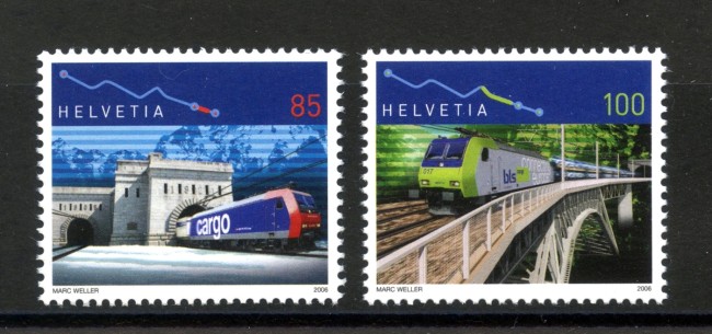 2006 - SVIZZERA - TUNNEL FERROVIARIO  2v. - NUOVI - LOTTO/37467