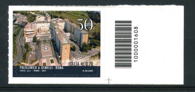 2014 - LOTTO/19164CB - REPUBBLICA - POLICLINICO GEMELLI - NUOVO CON CODICE A BARRE