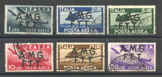 1947 - TRIESTE A - LOTTO/40332 - POSTA AEREA 6v. - USATI