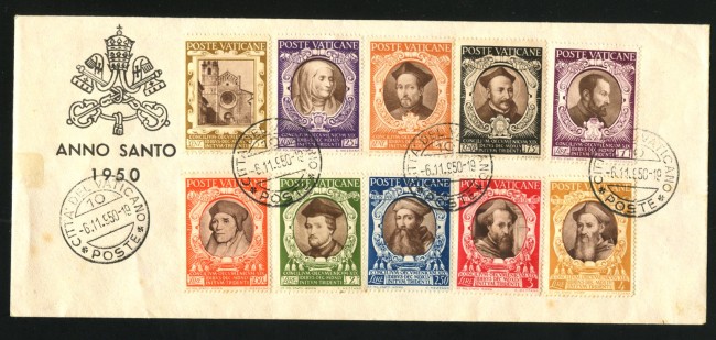 1950 - VATICANO - LOTTO/41863 - ANNO SANTO BUSTA  AFFRANCATA