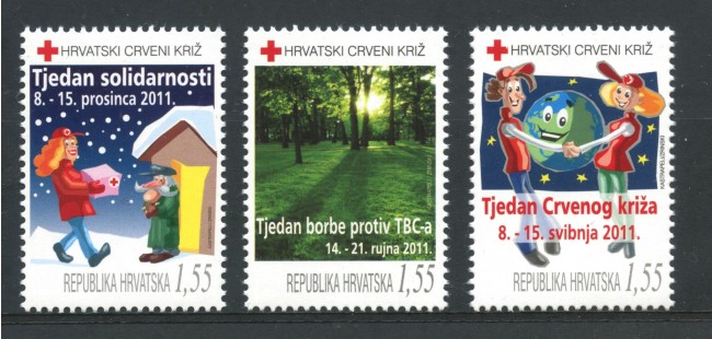 2011 - CROAZIA - BENEFICENZA 3v. - NUOVI - LOTTO/33154