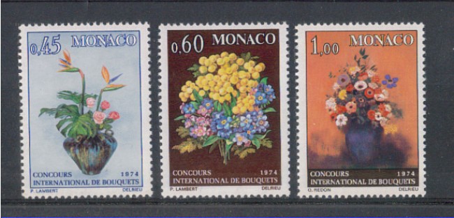 1973 - LOTTO/8477 - MONACO - COMPOSIZIONI FLOREALI