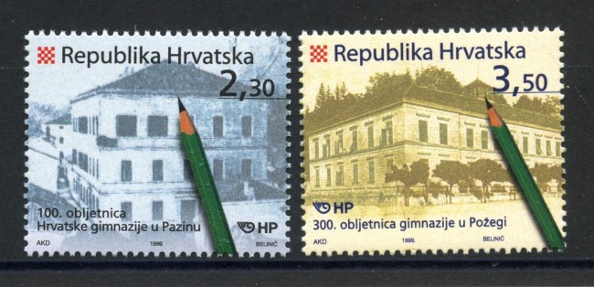 1999 - CROAZIA - CENTENARIO LICEI PANZIN E POZEGA 2v. - NUOVO - LOTTO/32873
