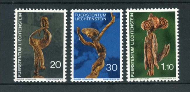 1972 - LOTTO/23479 - LIECHTENSTEIN - SCULTURE 3v. - NUOVI
