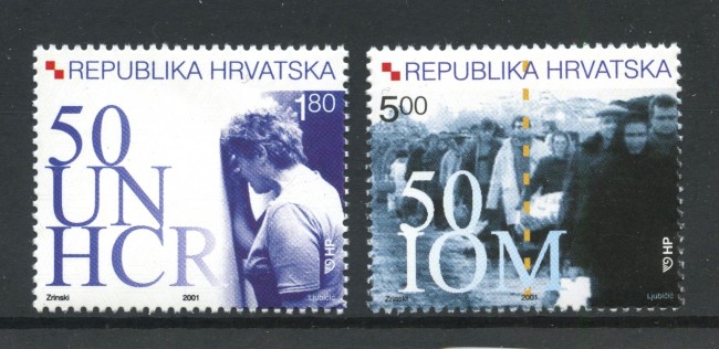 2001 - CROAZIA - CINQUANTENARIO COMITATO RIFUGIATI  2v. - NUOVI - LOTTO/32910