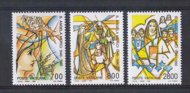 1990 - LOTTO/5790 - VATICANO - S.ANGELA MERICI 3v.