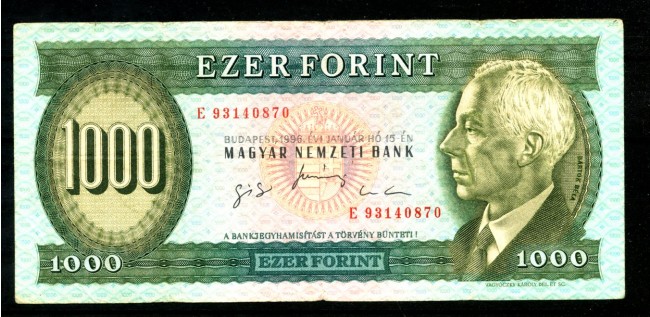 1983 - UNGHERIA - LOTTO/48599 -  1000 FORINT BARTOK BELA