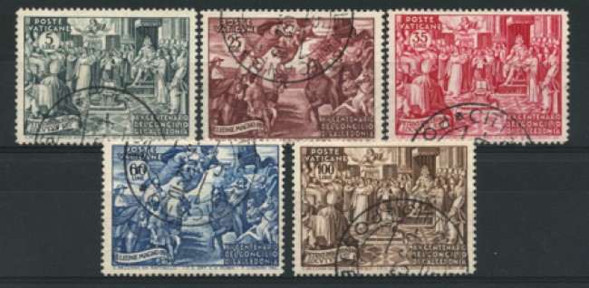 1951 - LOTTO/12765 - VATICANO - CONCILIO DI CALCEDONIA 5v. -  USATI
