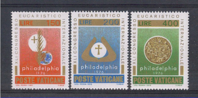 1976 - LOTTO/5962  - VATICANO - 41° CONGRESSO EUCARISTICO