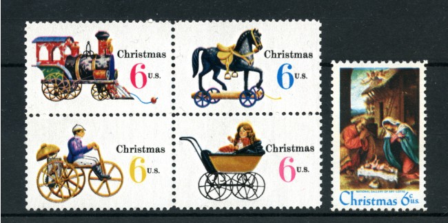 1969 - STATI UNITI - LOTTO/22374 - NATALE 5v.  - NUOVI
