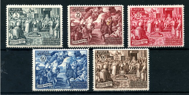 1951 - LOTTO/22202 - VATICANO - CONCILIO DI CALCEDONIA 5v. - NUOVI