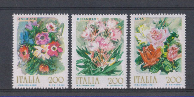 1981 - LOTTO/6736 - REPUBBLICA - FIORI 1° SERIE