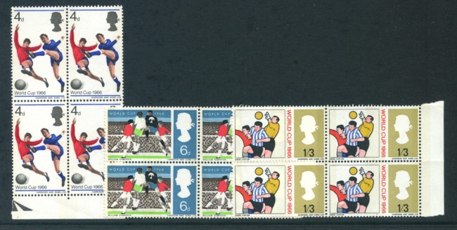 1966 - LOTTO/24040Q - GRAN BRETAGNA - MONDIALI DI CALCIO 3v. - quartine