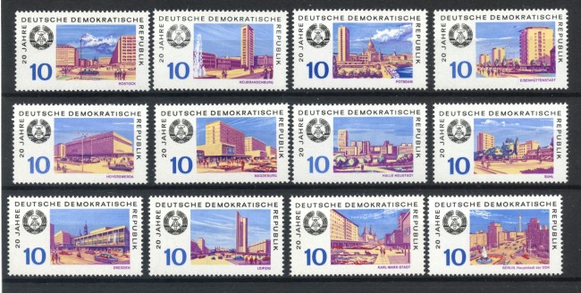 1969 - GERMANIA DDR - ANNIVERSARIO DELLA NAZIONE  12v. - NUOVI - LOTTO/36317