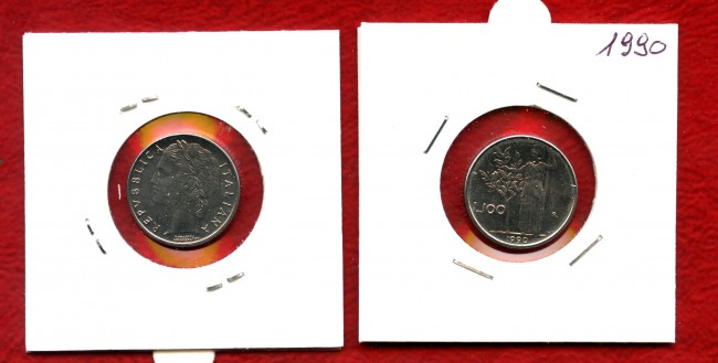 1990 - REPUBBLICA - 100 LIRE MINERVA II° TIPO - FDC - LOTTO/M31900