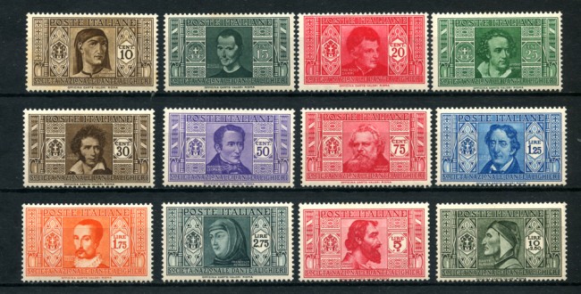 1932 - LOTTO/22080 - REGNO - PRO SOCIETA\' DANTE ALIGHIERI 12v. - LING.