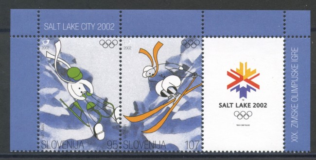 2002 - SLOVENIA - OLIMPIADI  SAL LAKE CITY  2v. - NUOVI - LOTTO/34164