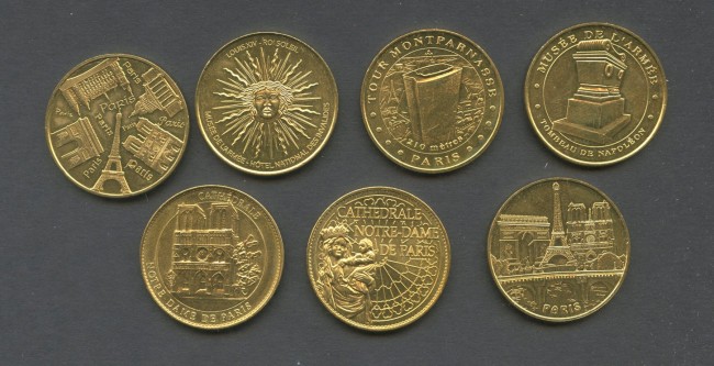 FRANCIA - LOTTO/M43063 - INSIEME DI 7 MEDAGLIE MONNAIE DE PARIS  DIFFERENTI