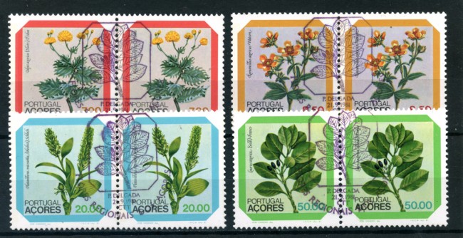 1981 - AZZORRE - LOTTO/4674 - FIORI LOCALI 4v. COPPIE FDC