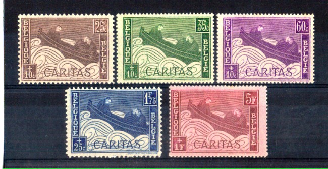 1927  - LOTTO/10836 - BELGIO - PRO TUBERCOLOTICI 5v. - LING.