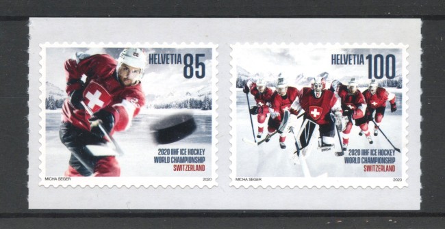 2019 - SVIZZERA - LOTTO/42172 - HOCKEY SU GHIACCIO 2v. - NUOVI