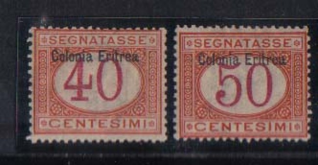 ERITREA - 1903 - LOTTO/ERITT5/6 - SEGNATASSE 40/50c. T/L
