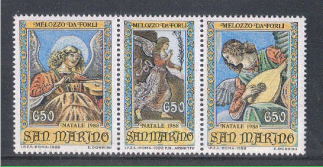 1988 - LOTTO/8091 - SAN MARINO - NATALE 3v. - NUOVI