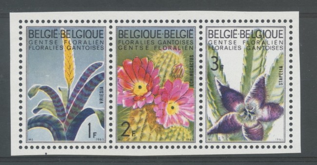 1965 - BELGIO - 3° MOSTRA FLOREALE GAND 3v. DA FOGLIETTO - NUOVI