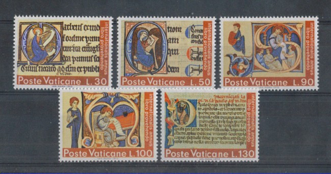 1972 - LOTTO/5940 - VATICANO - ANNO DEL LIBRO 5v.