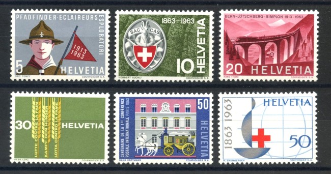 1963 - LOTTO/39438 - SVIZZERA - PROPAGANDA 6v. - NUOVI