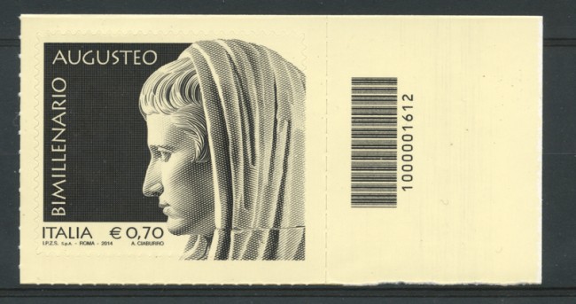 2014 - LOTTO/19163CB - REPUBBLICA - BIMILLENARIO AUGUSTEO NUOVO CODICE A BARRE