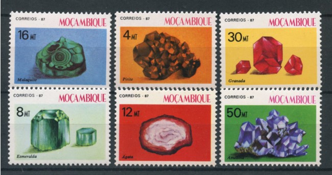 1987 - MOZAMBICO - LOTTO/19773 - PIETRE PREZIOSE 6v. - NUOVI
