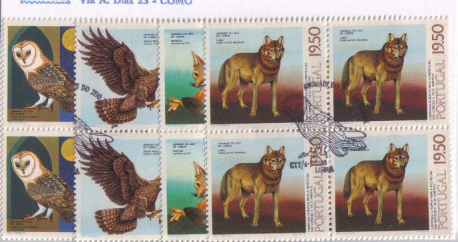 1980 - LOTTO/POR1468CPU - PORTOGALLO  - ZOO - QUARTINE USATE