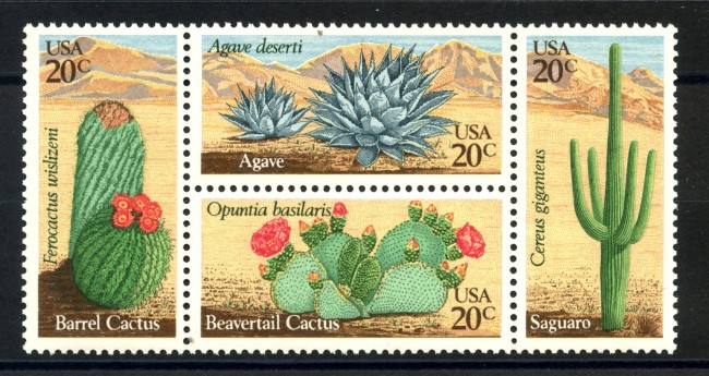 1981 - STATI UNITI - PIANTE DEL DESERTO 4v. - NUOVI - LOTTO/35694