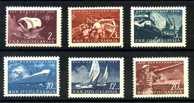 1950 - JUGOSLAVIA - GIORNATA DELLA MARINA 6v. - NUOVI - LOTTO/33770