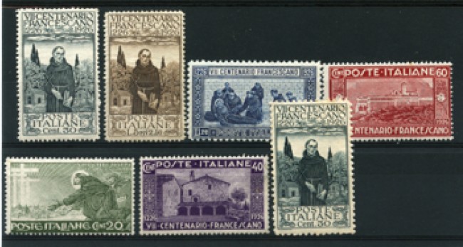 1926 - LOTTO/11716 - REGNO - SAN FRANCESCO 7v. NUOVI