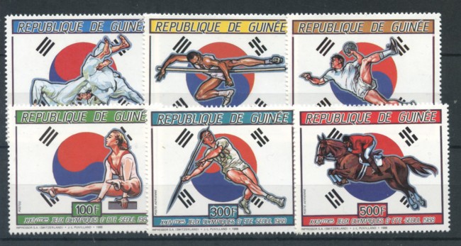 1987 - GUINEA - LOTTO/19815 - OLIMPIADI DI SEOUL 6v. - NUOVI