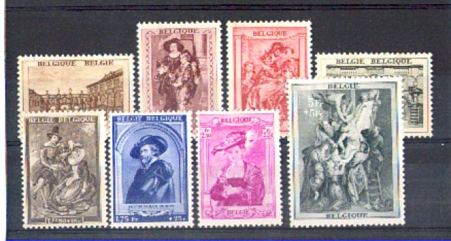 1939 - LOTTO/10843 - BELGIO - RESTAURO CASA DI RUBENS - 8v. LING.