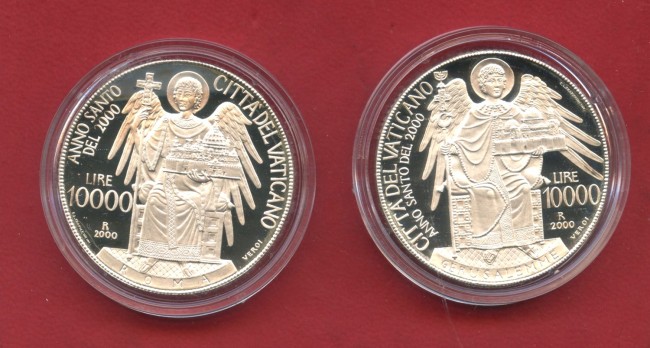 2000 - VATICANO - LOTTO/M48608 - SERIE DI 2 MONETE COMMEMORATIVE ANNO SANTO