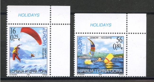2004 - SERBIA MONTENEGRO - LOTTO/37644 - EUROPA 2v. - NUOVI