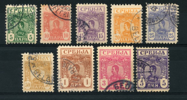 1900/902 - LOTTO/15097 - SERBIA - EFFIGIE DI ALESSANDRO I°  9v. - USATI