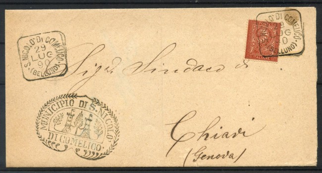 1890 - REGNO - LOTTO/40427 -  PIEGHEVOLE DA S.NICOLO' DI COMELICO  A CHIARI